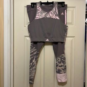 Adidas Pink and lavender exercise set, both XL